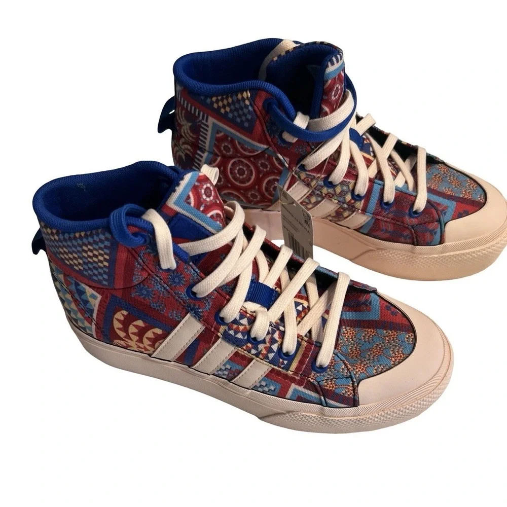 Adidas FARM Rio x Bravada 2.0 Platform‎ Mid Skateboard Patchwork Quilt Women's 6